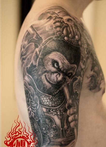 男生手臂超酷的孙悟空纹身图片