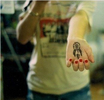 一幅手部手心纹身图案图片