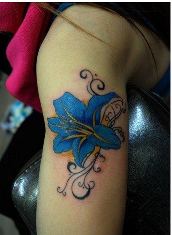 百合花纹身图片大全图片