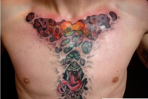 欧美魔鬼机械纹身图案图片缩略频道推荐图