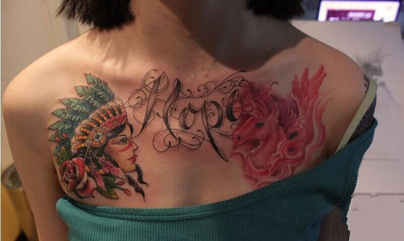 印第安独角兽纹身图案图片缩略频道推荐图