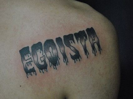 后肩英文纹身图案图片