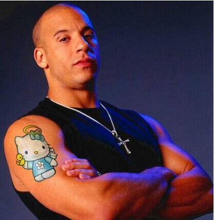 速度与激情男主角肩部唯美可爱猫咪娃图片