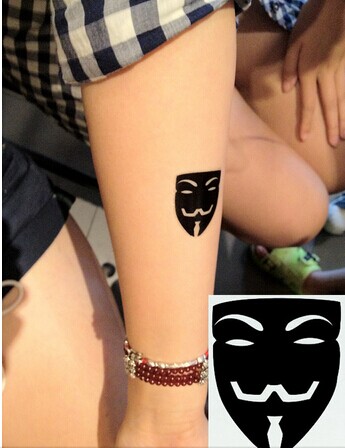女生手腕唯美漂亮的变脸脸谱纹身图案图片