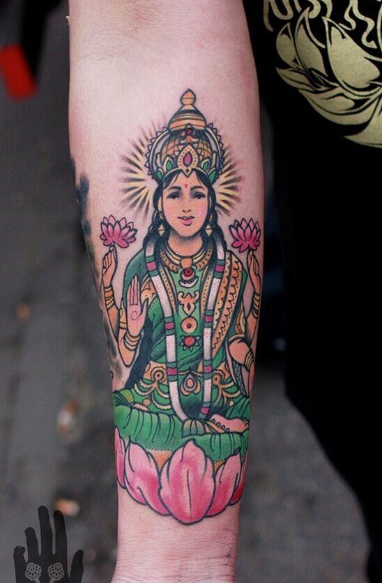 手臂佛纹身图案推荐图片