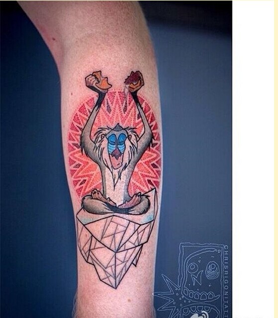 一款手臂个性猴子纹身图案推荐图片