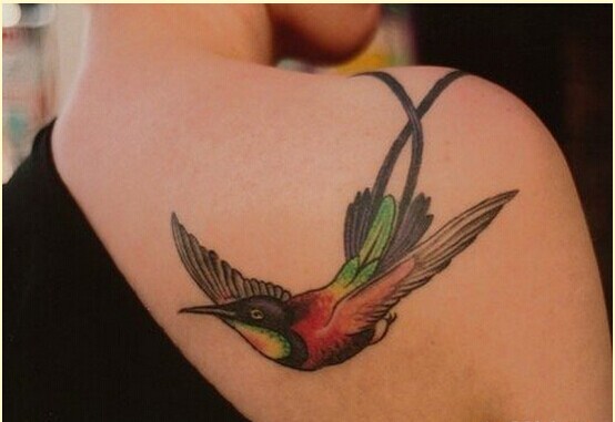 时尚个性肩部凤凰纹身图案图片