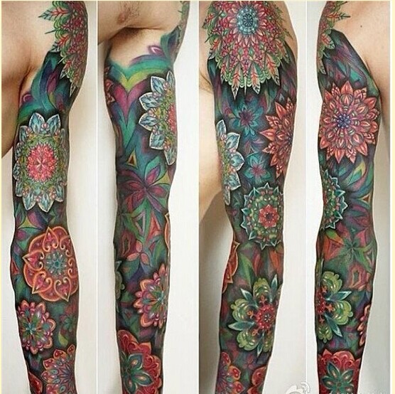 时尚霸气花臂纹身图片图片