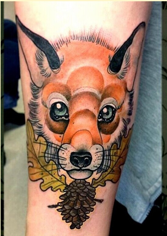 手臂时尚汪星人纹身图案推荐图片