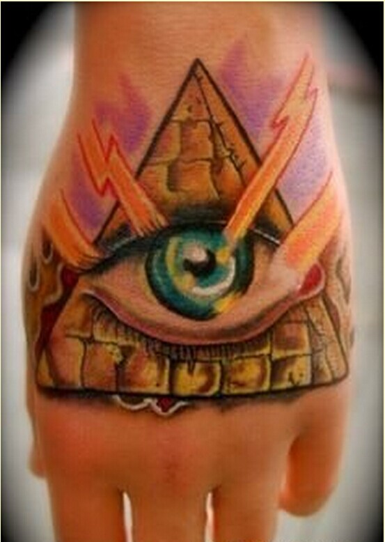 个性手臂上帝之眼纹身图案欣赏图片