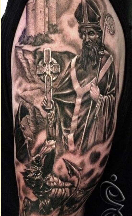 个性时尚大臂欧美纹身图案图片