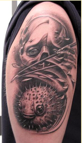 时尚手臂个性欧美刺猬纹身图案图片