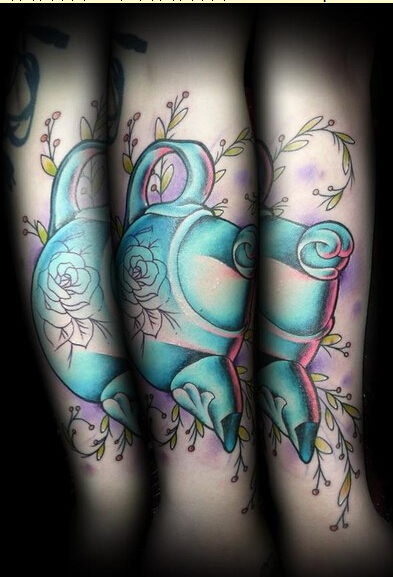 时尚手部漂亮茶壶纹身图案欣赏图片