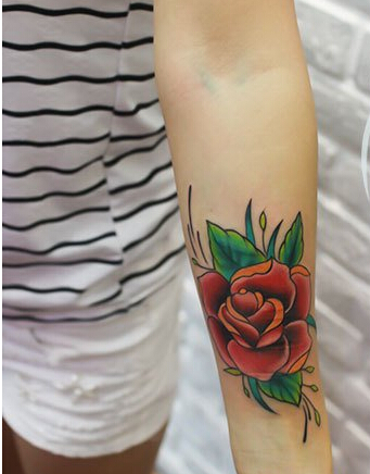 漂亮手腕唯美好看的玫瑰花纹身图案图片