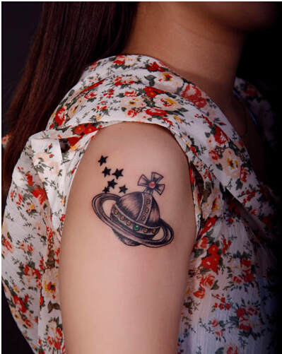 美女手臂经典时尚好看的卡通纹身图案图片