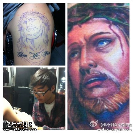 无助受难耶稣纹身图案