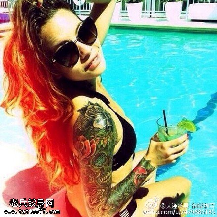 欧美性感女郎纹身图案