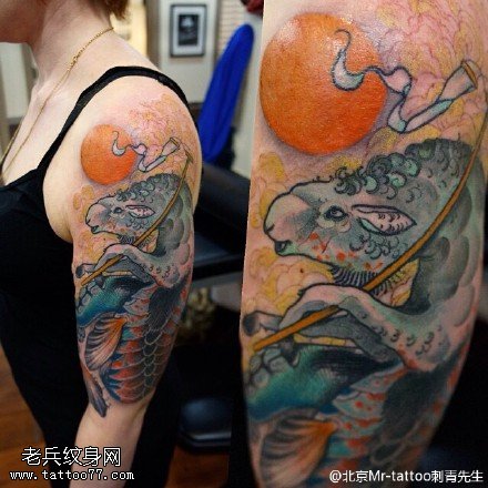 彩绘动物图腾纹身图案