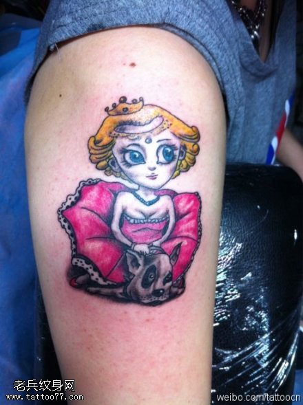 可爱美丽公主纹身图案