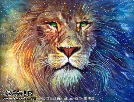王者风范狮子纹身图案手稿缩略频道推荐图