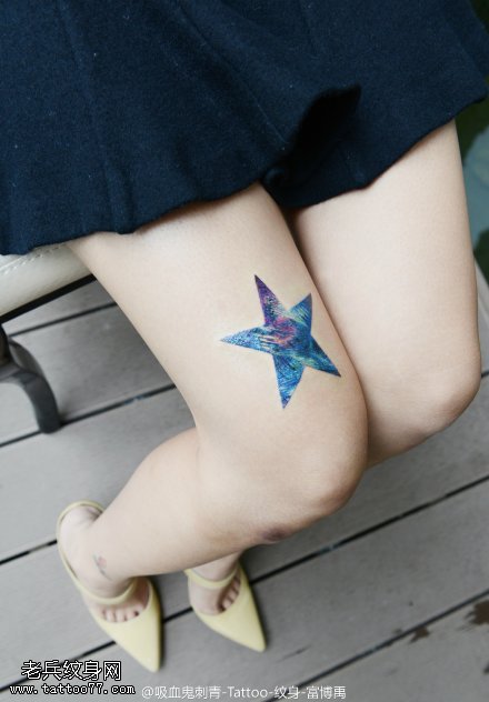 绚丽酷帅星星纹身图案