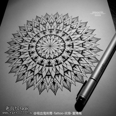 酷帅图腾纹身图案手稿