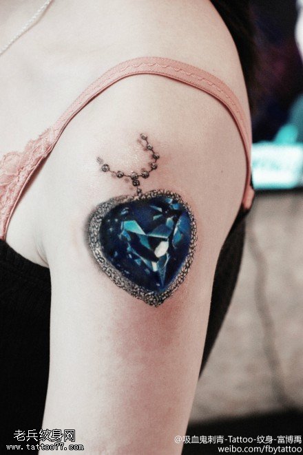 闪亮夺目钻石纹身图案