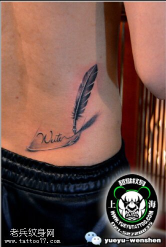 精致的羽毛纹身图案缩略频道推荐图