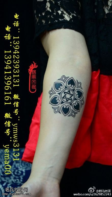 经典传统梵花刺青纹身图案