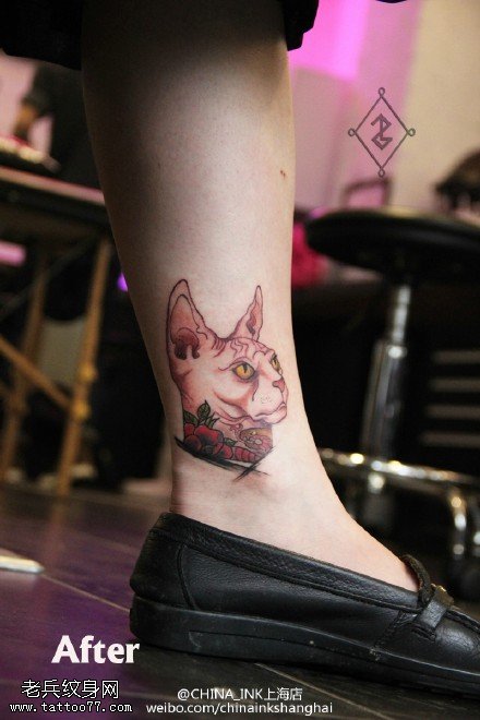 可爱乖巧的宠物狗狗纹身图案