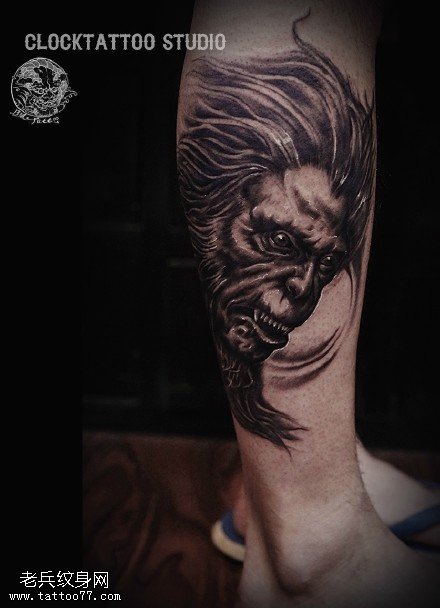 经典逼真的齐天大圣纹身图案