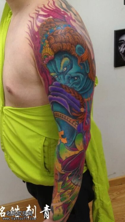 不动明王花臂纹身图案缩略频道推荐图