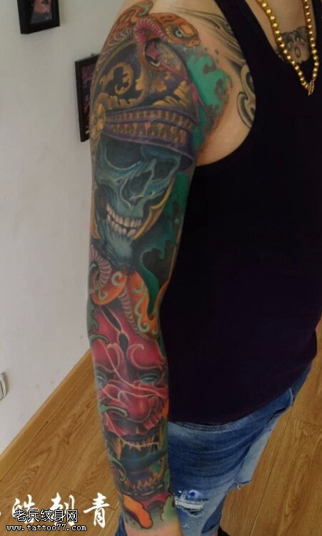 鬼武士花臂纹身图案缩略频道推荐图