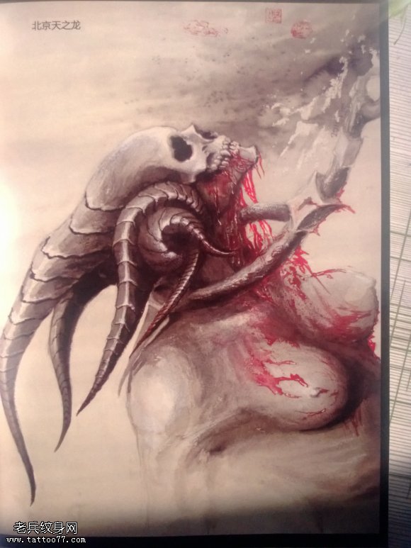 欧美鬼怪纹身图案