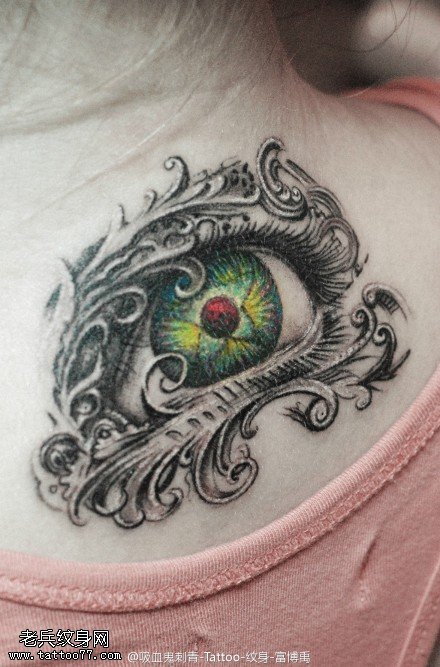 明亮清澈眼纹身图案