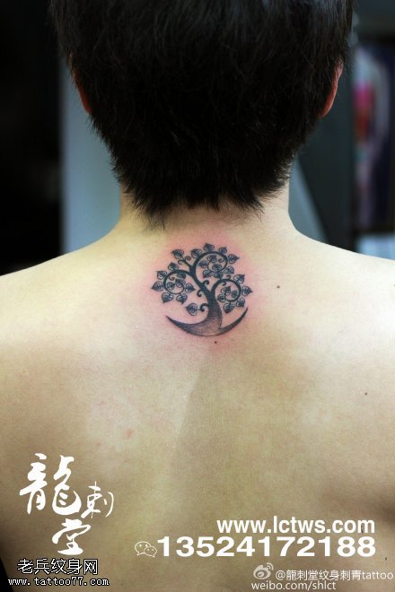 后背生命之树纹身图案