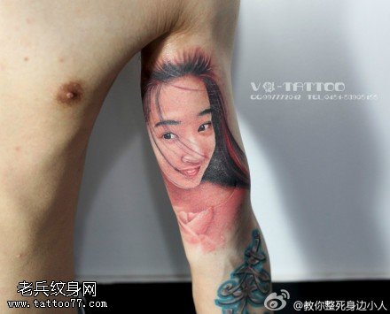 青春清纯女孩纹身图案