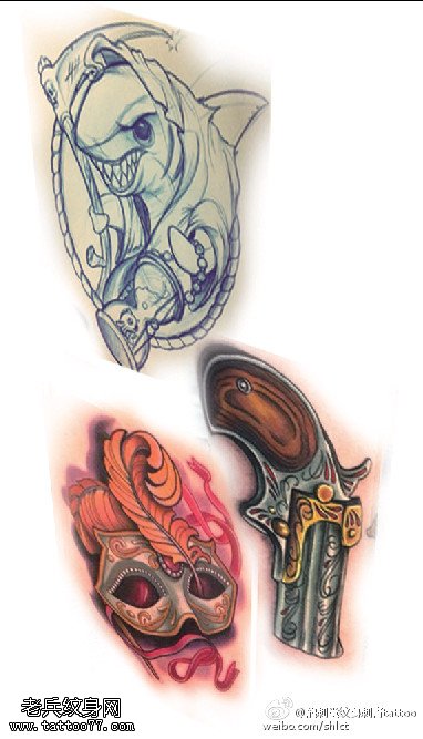 图案彩色可爱纹身图案