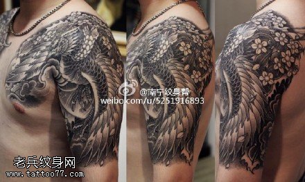 经典霸气的翅膀纹身图案