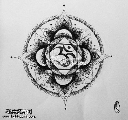 经典优美的梵花手稿纹身图案