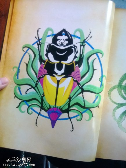 欧美花卉纹身图案