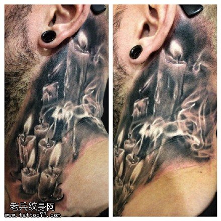 欧美风火的欲望纹身图案