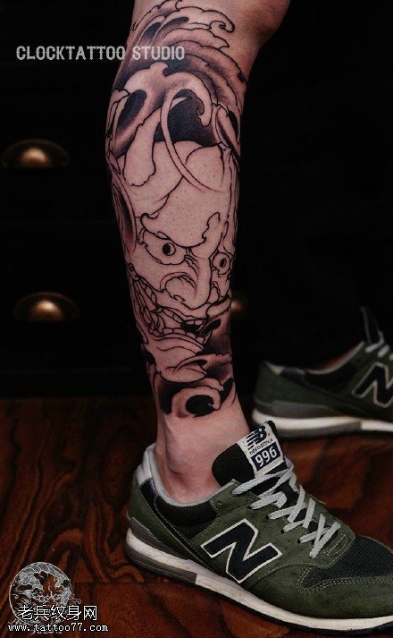 经典传统点刺般若纹身图案