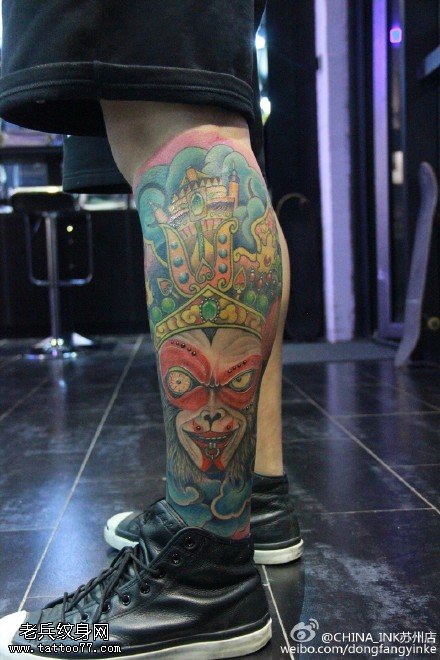 传说中的齐天大圣纹身图案