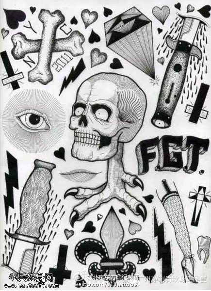 欧美风各种特色小纹身图案