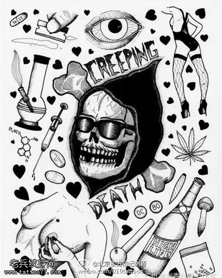 欧美风各种特别的小纹身图案