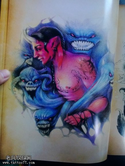 一款恶魔纹身图案
