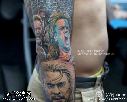 彩色疯狂球迷纹身图案缩略频道推荐图