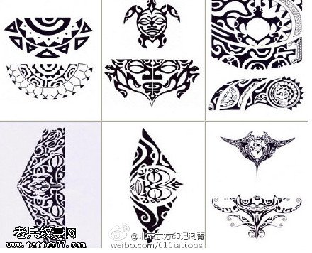 个性梵花图腾手稿纹身图案