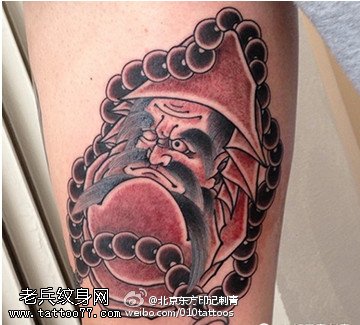 经典达摩佛纹身图案